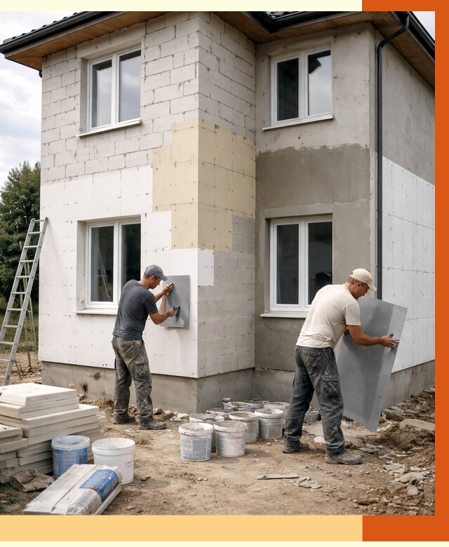 Утепление дома из газобетона в Химках от 4354 руб./м² — заказать у ТепломастерХмк